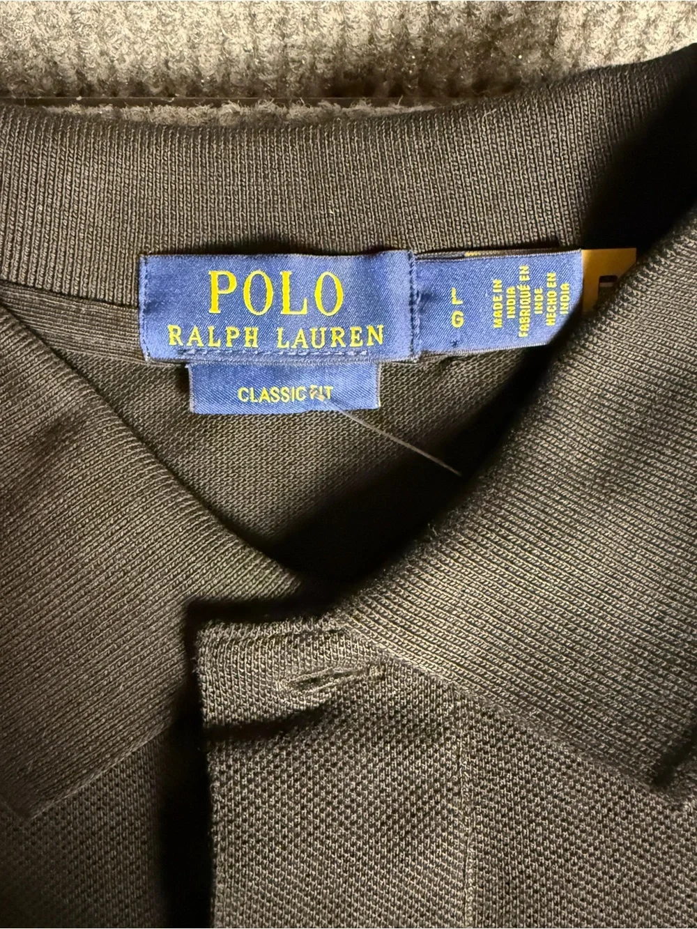 Polo by Ralph Lauren Men’s Black Polo Shirt with Embroidered Dog Logo NWT